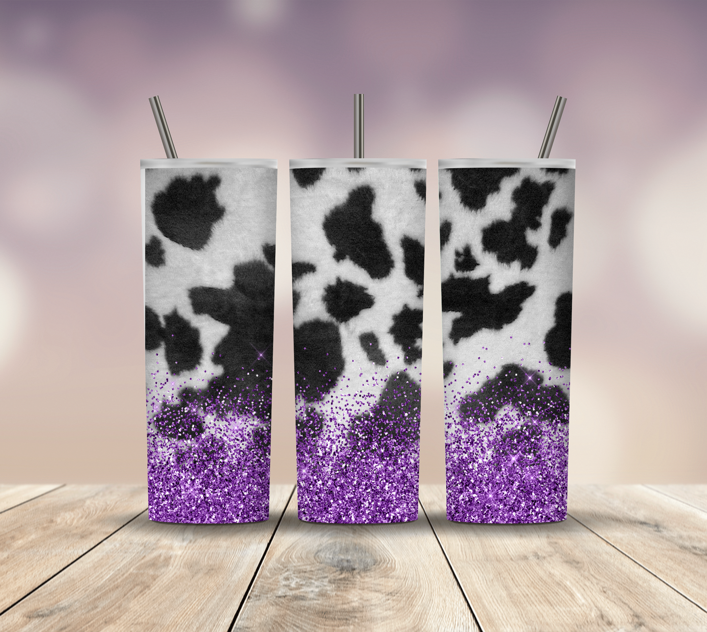 Cow Glitz-Purple 20oz Tumbler