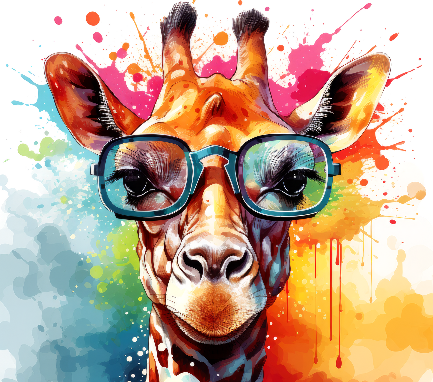 Cute Giraffe with Glasses 20oz Tumbler