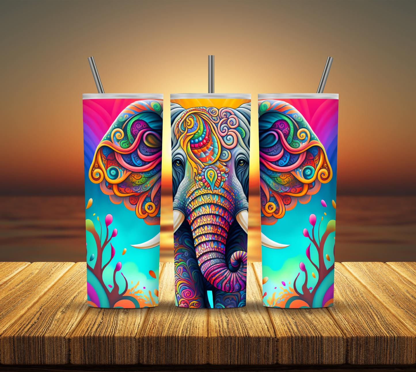 Tapestry Elephant 20oz Tumbler